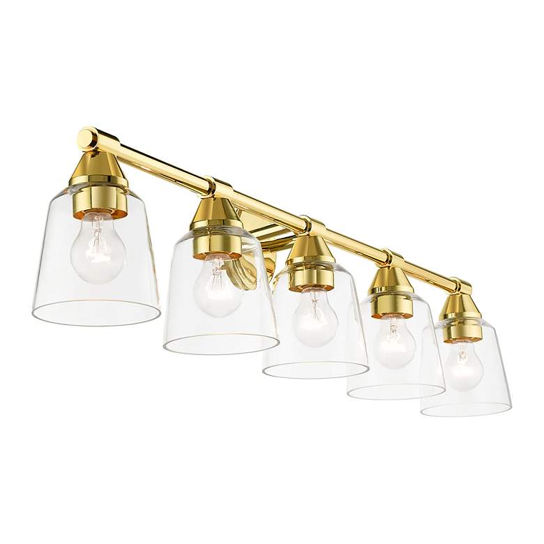 Image 7 5 Light Polished Brass Large Vanity Sconce more views
