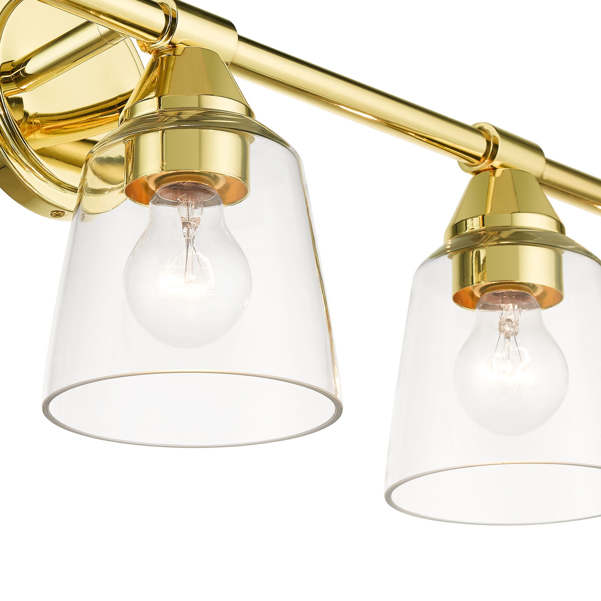 5 Light Polished Brass Large Vanity Sconce