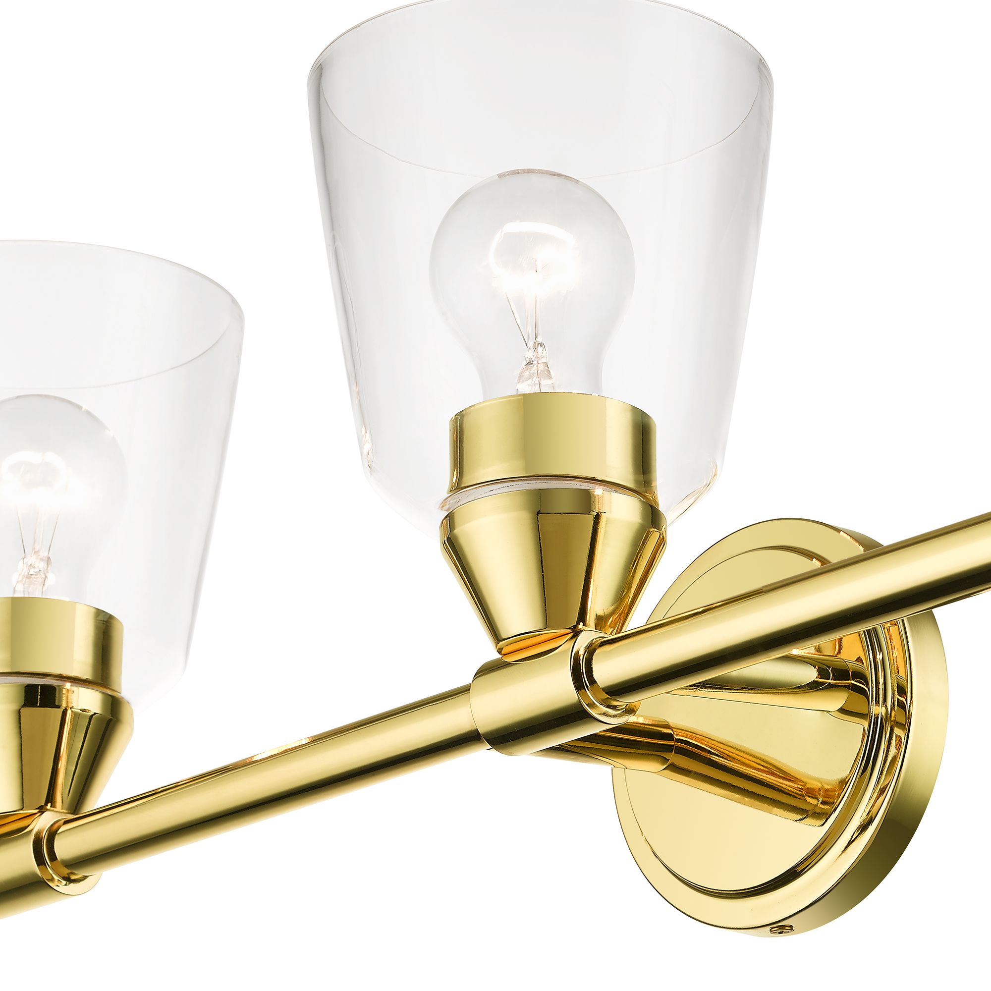 5 Light Polished Brass Large Vanity Sconce