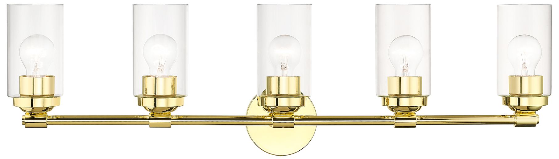 Image 2 5 Light Polished Brass Large Vanity Sconce