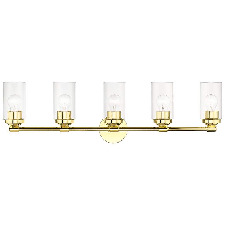 Image 2 5 Light Polished Brass Large Vanity Sconce