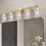 1_5 Light Polished Brass Large Vanity Sconce