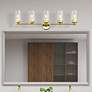 3_5 Light Polished Brass Large Vanity Sconce more views