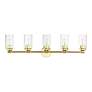 4_5 Light Polished Brass Large Vanity Sconce more views