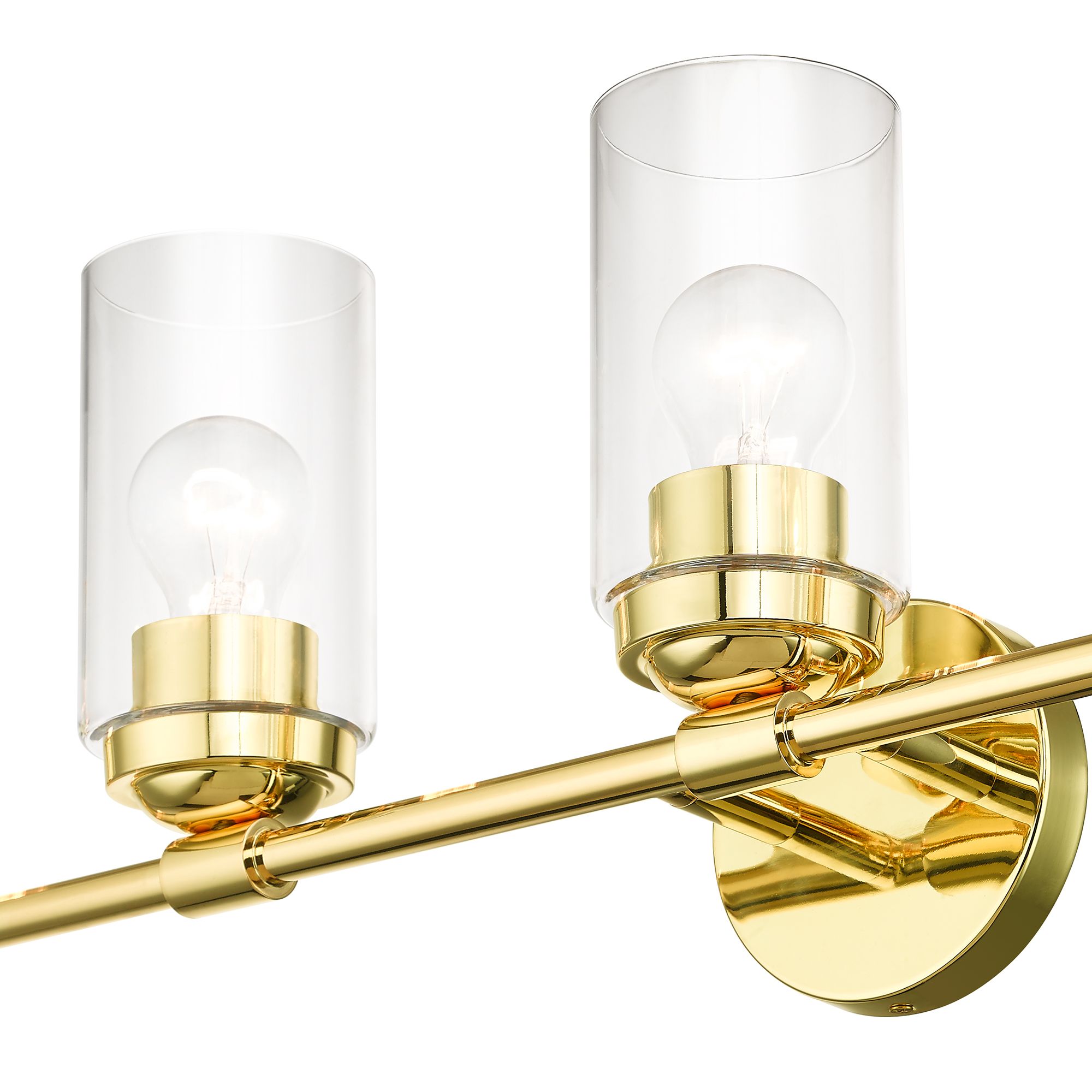 5 Light Polished Brass Large Vanity Sconce