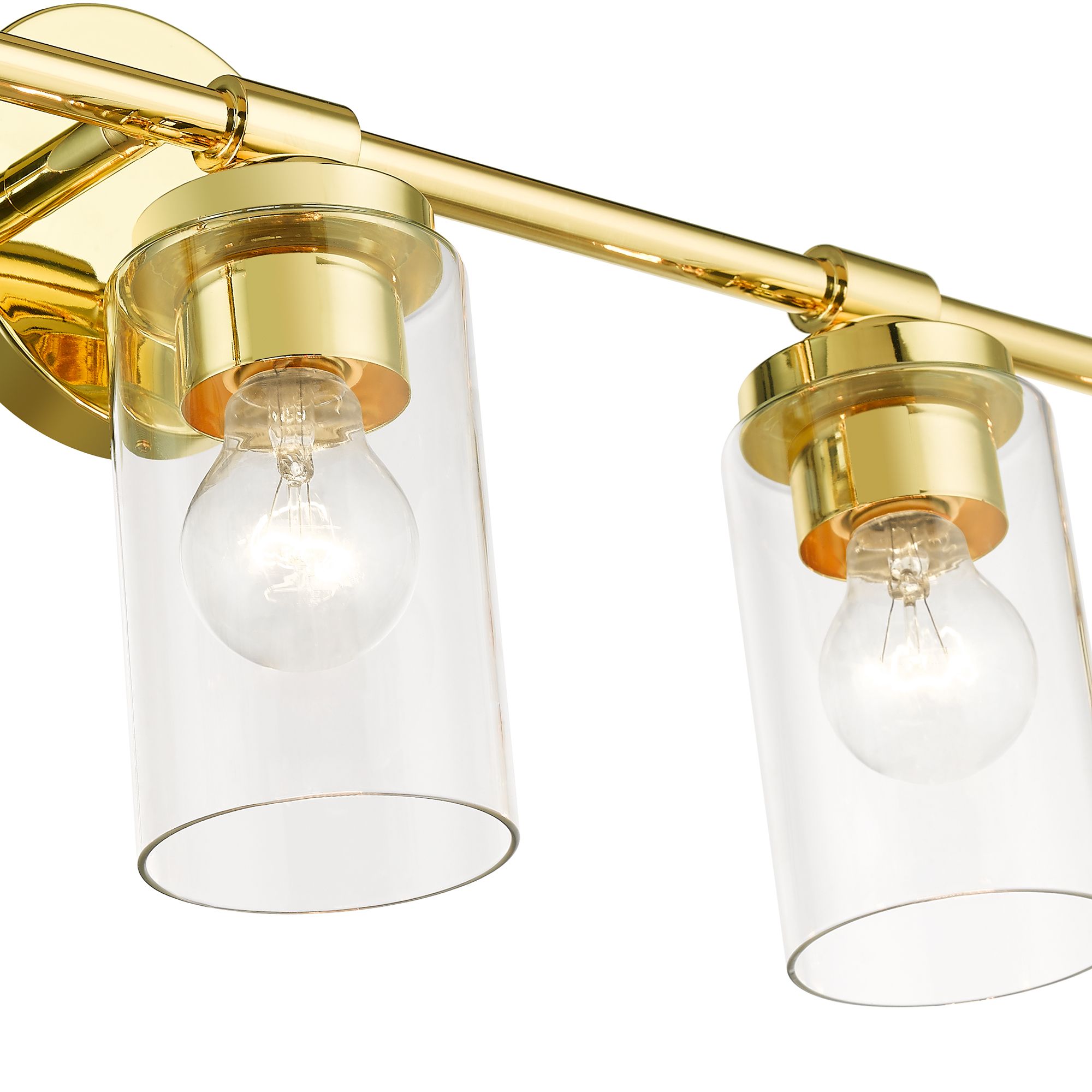 5 Light Polished Brass Large Vanity Sconce