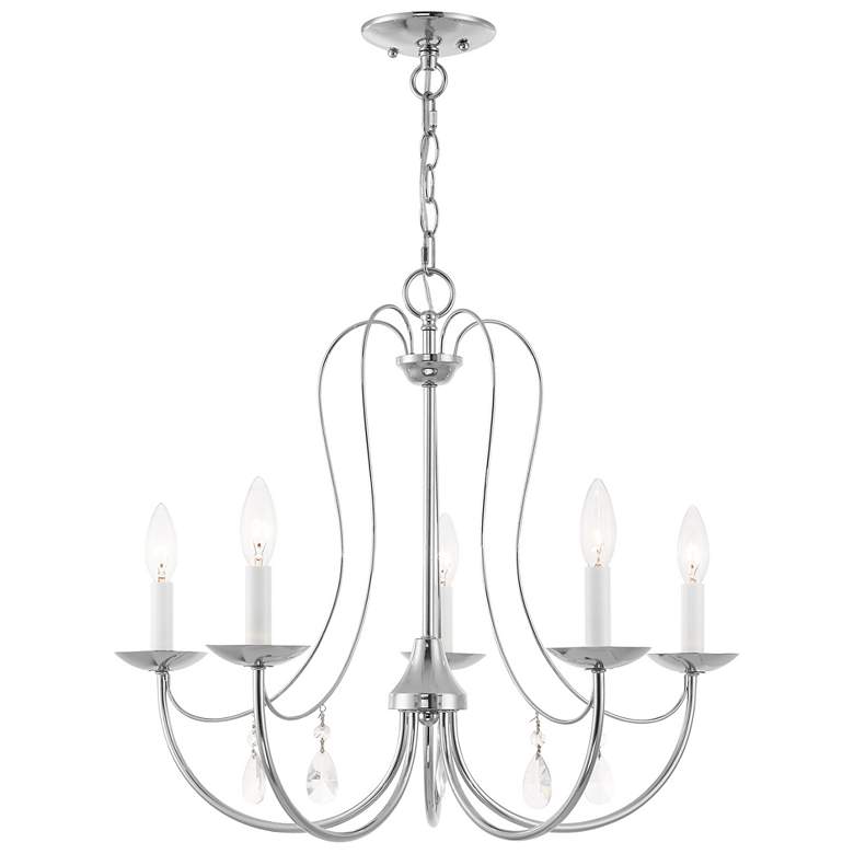 Image 1 5 Light Polished Chrome Chandelier