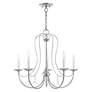 Thumbnail3 of 5 Light Polished Chrome Chandelier more views