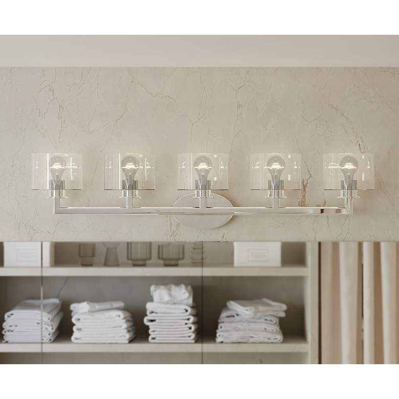 Image 1 5 Light Polished Chrome Extra Large Vanity Sconce