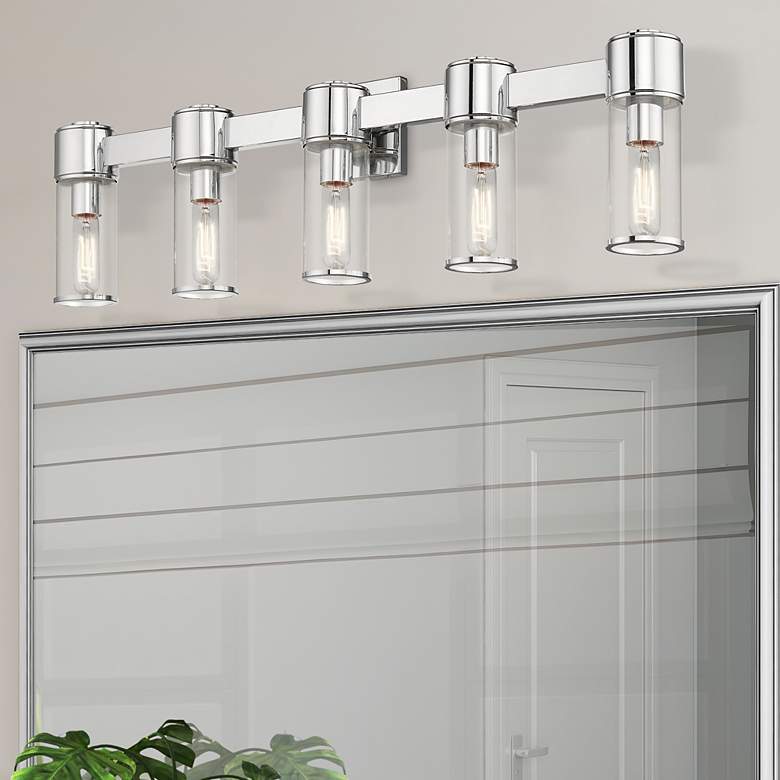 Image 1 5 Light Polished Chrome Large Vanity Sconce