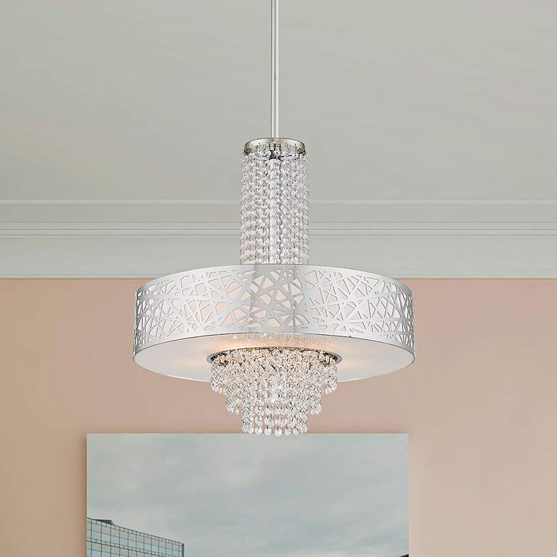 Image 1 5 Light Polished Chrome Pendant Chandelier