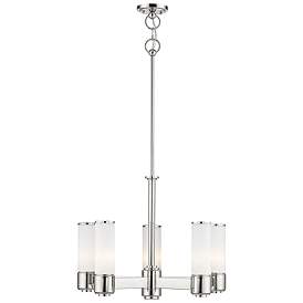 Image1 of 5 Light Polished Nickel Dinette Chandelier