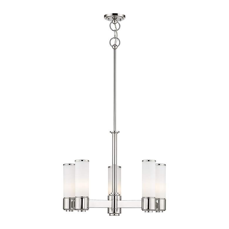 Image 4 5 Light Polished Nickel Dinette Chandelier more views