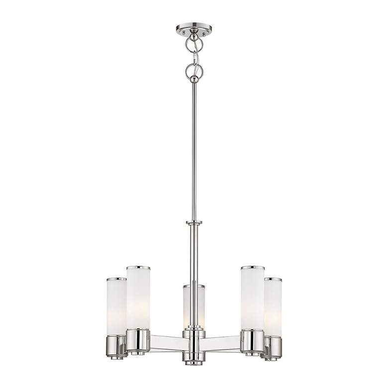 Image 5 5 Light Polished Nickel Dinette Chandelier more views