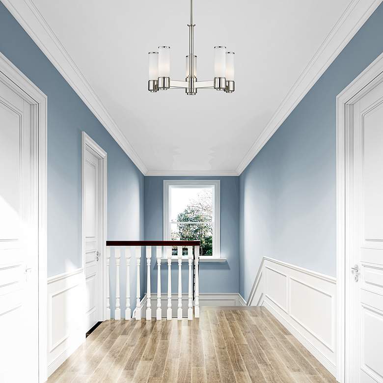 Image 7 5 Light Polished Nickel Dinette Chandelier more views