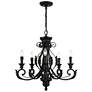 2_5 Light Shiny Black Chandelier