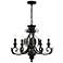 5 Light Shiny Black Chandelier