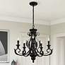1_5 Light Shiny Black Chandelier