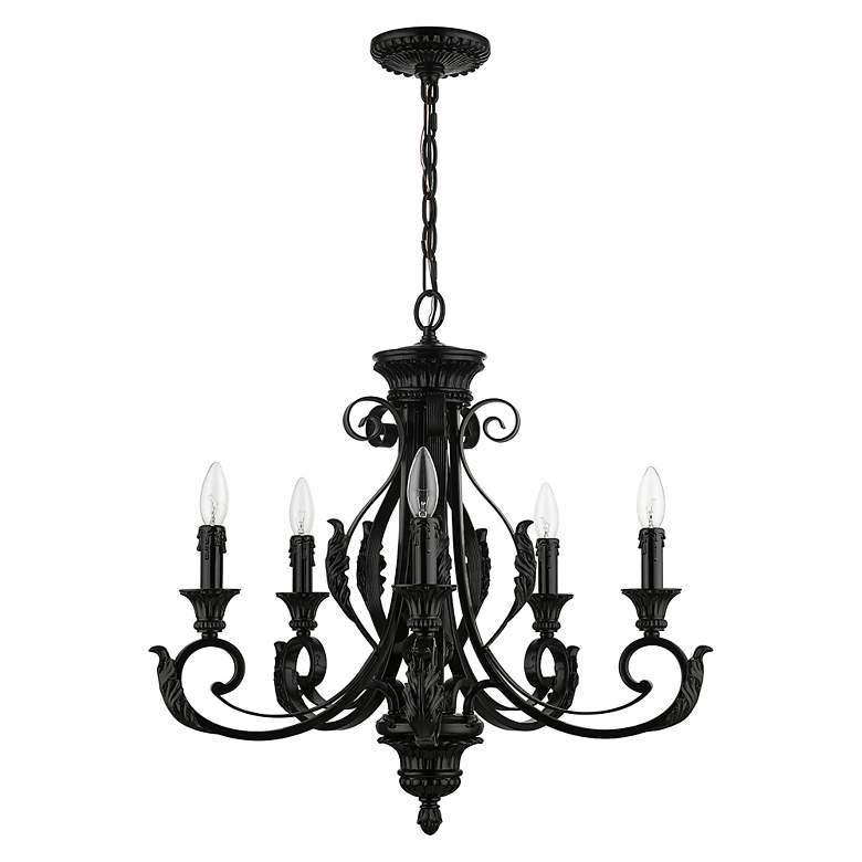 Image 3 5 Light Shiny Black Chandelier more views