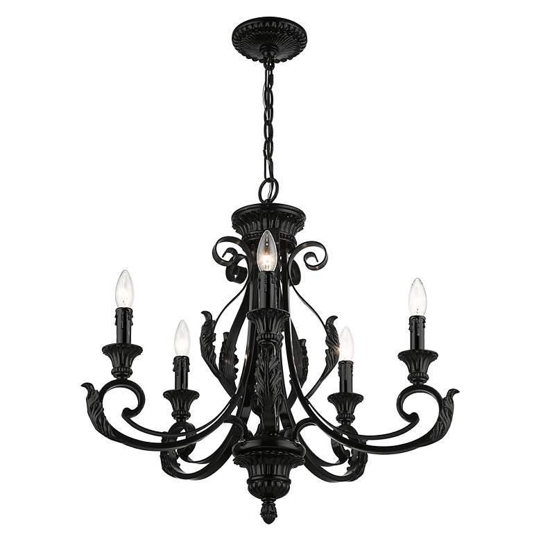Image 5 5 Light Shiny Black Chandelier more views