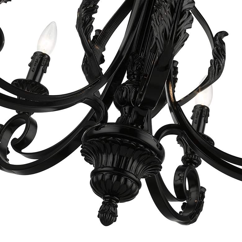 Image 6 5 Light Shiny Black Chandelier more views