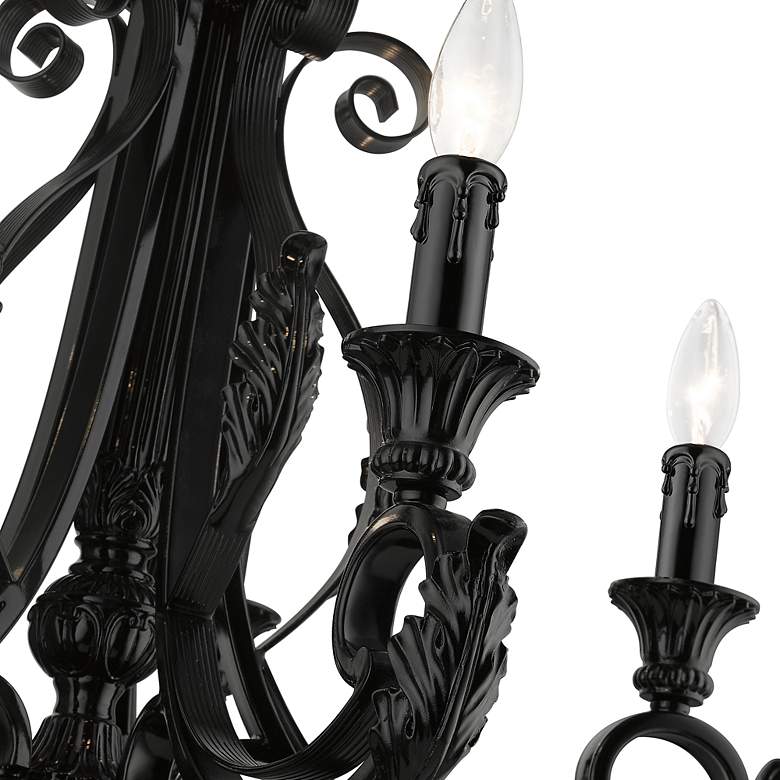 Image 7 5 Light Shiny Black Chandelier more views