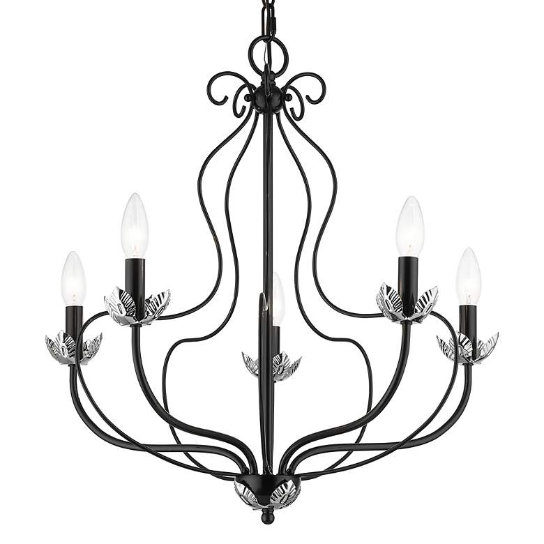 Image 3 5 Light Shiny Black Chandelier more views