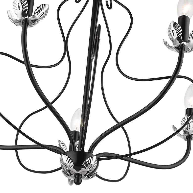 Image 7 5 Light Shiny Black Chandelier more views