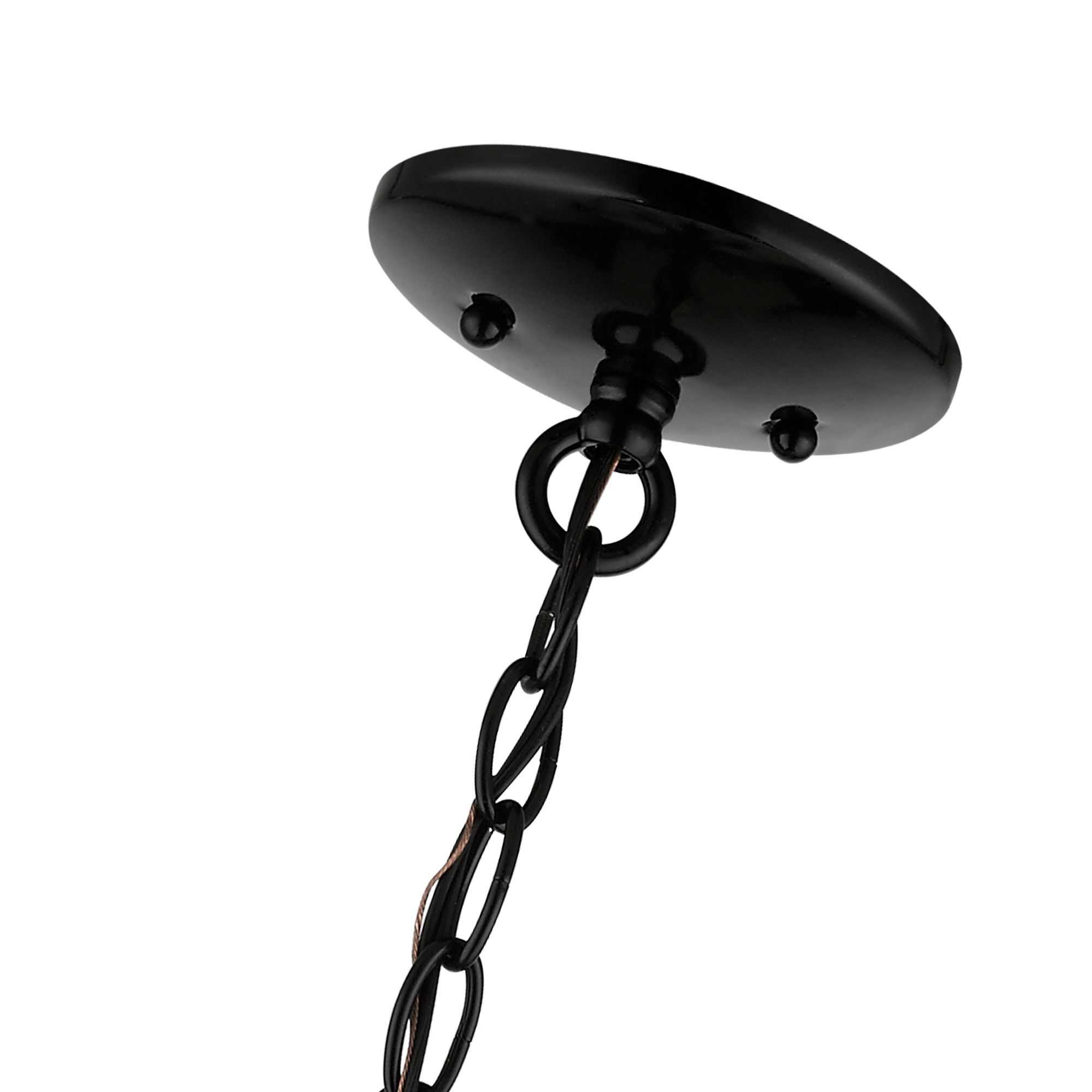 5 Light Shiny Black Chandelier