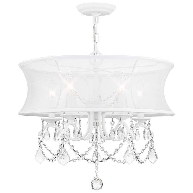 Image 1 5 Light White Chandelier