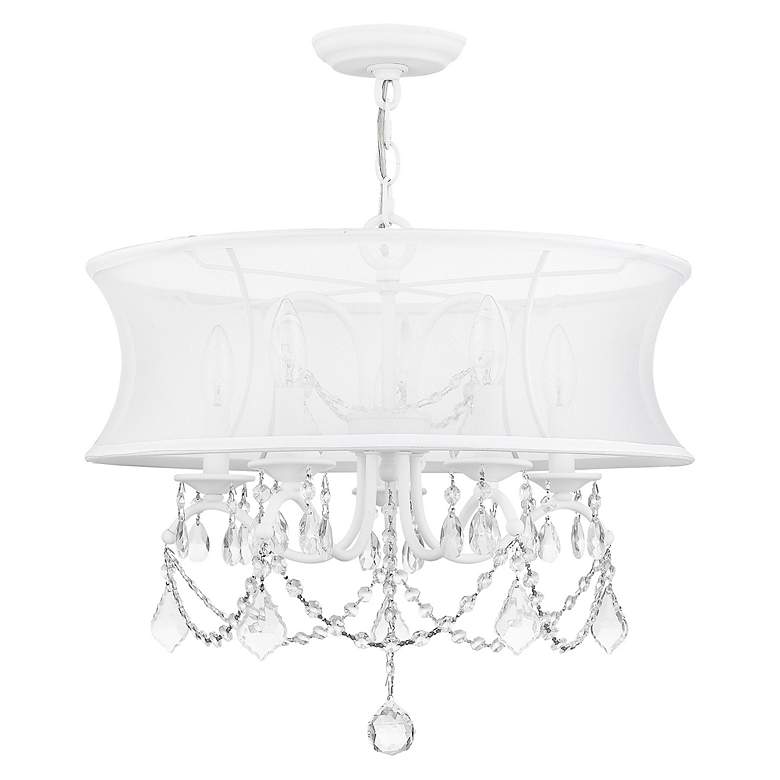 Image 3 5 Light White Chandelier more views