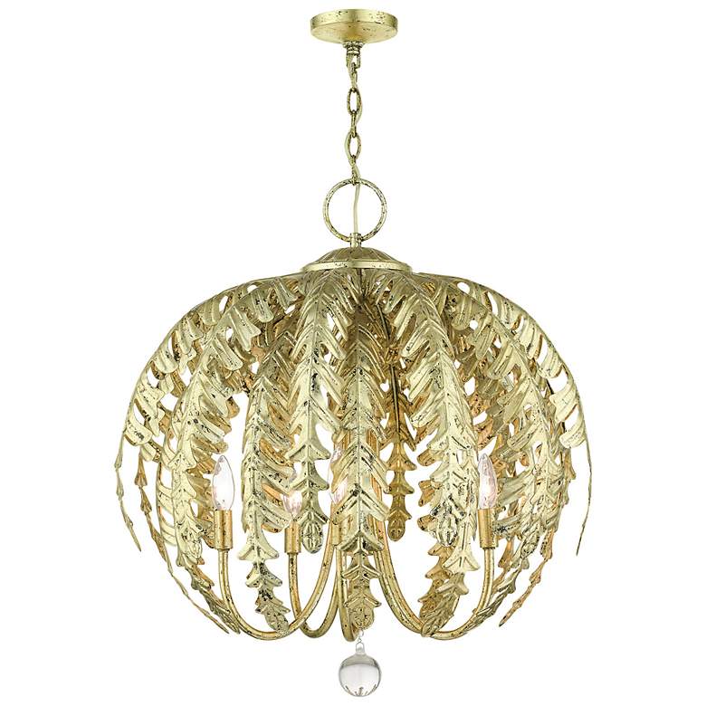 Image 2 5 Light Winter Gold Chandelier