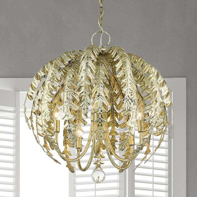 Image 1 5 Light Winter Gold Chandelier