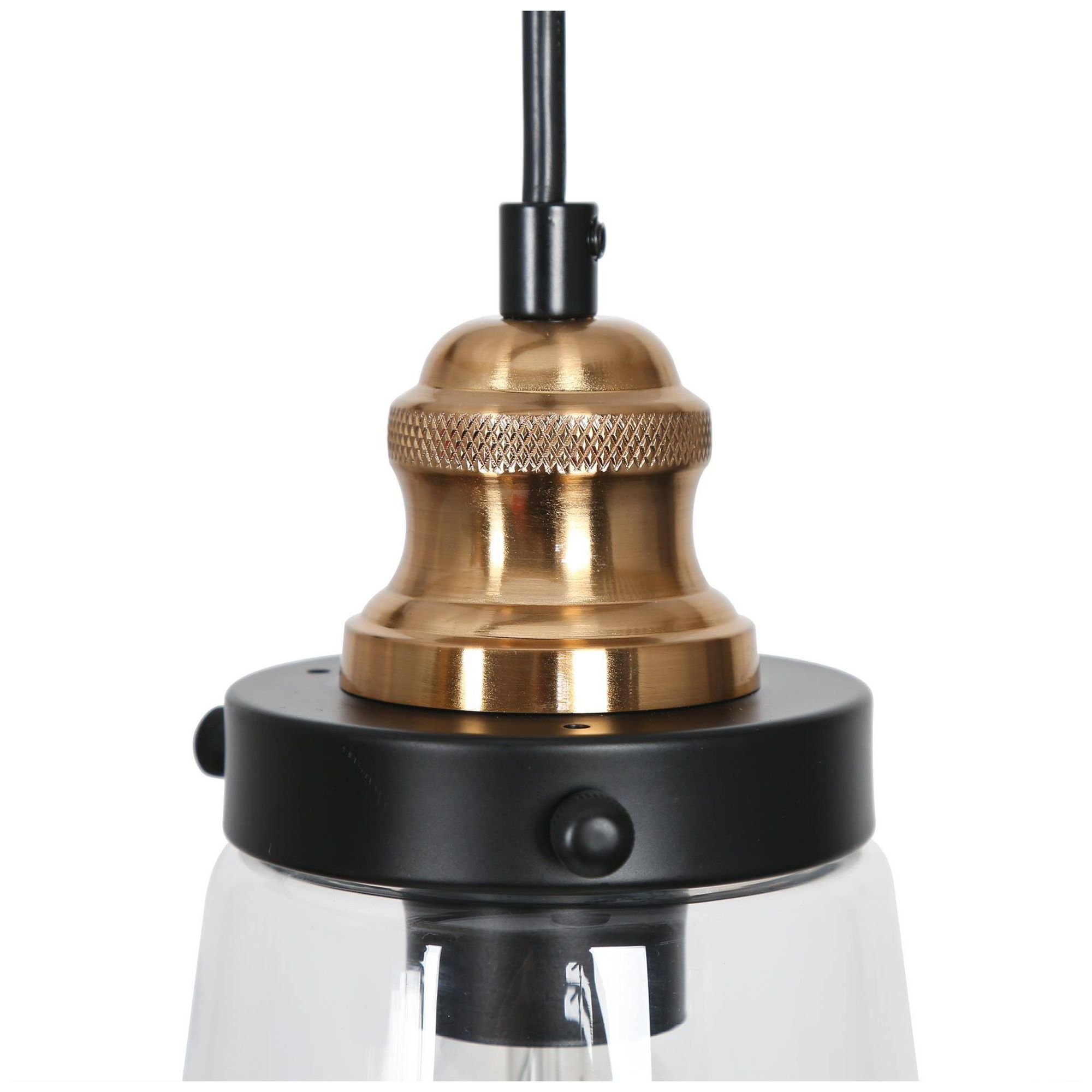 Image 2 5-Lights 29.5"W Flat Black and Imitation Electroplated Copper Chandelier more views