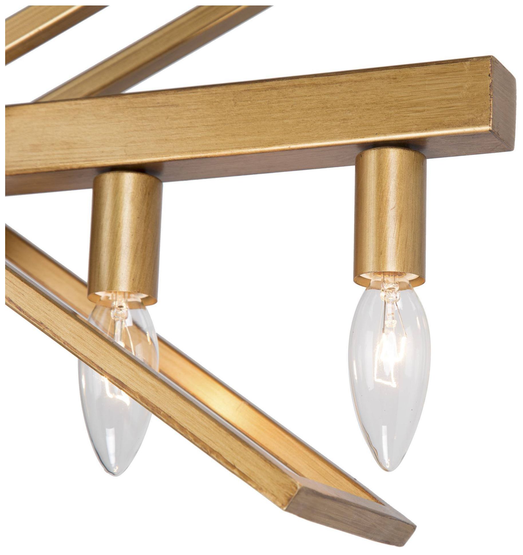 Image 6 5-Lights 30.9"W Geometric Gold Chandelier more views