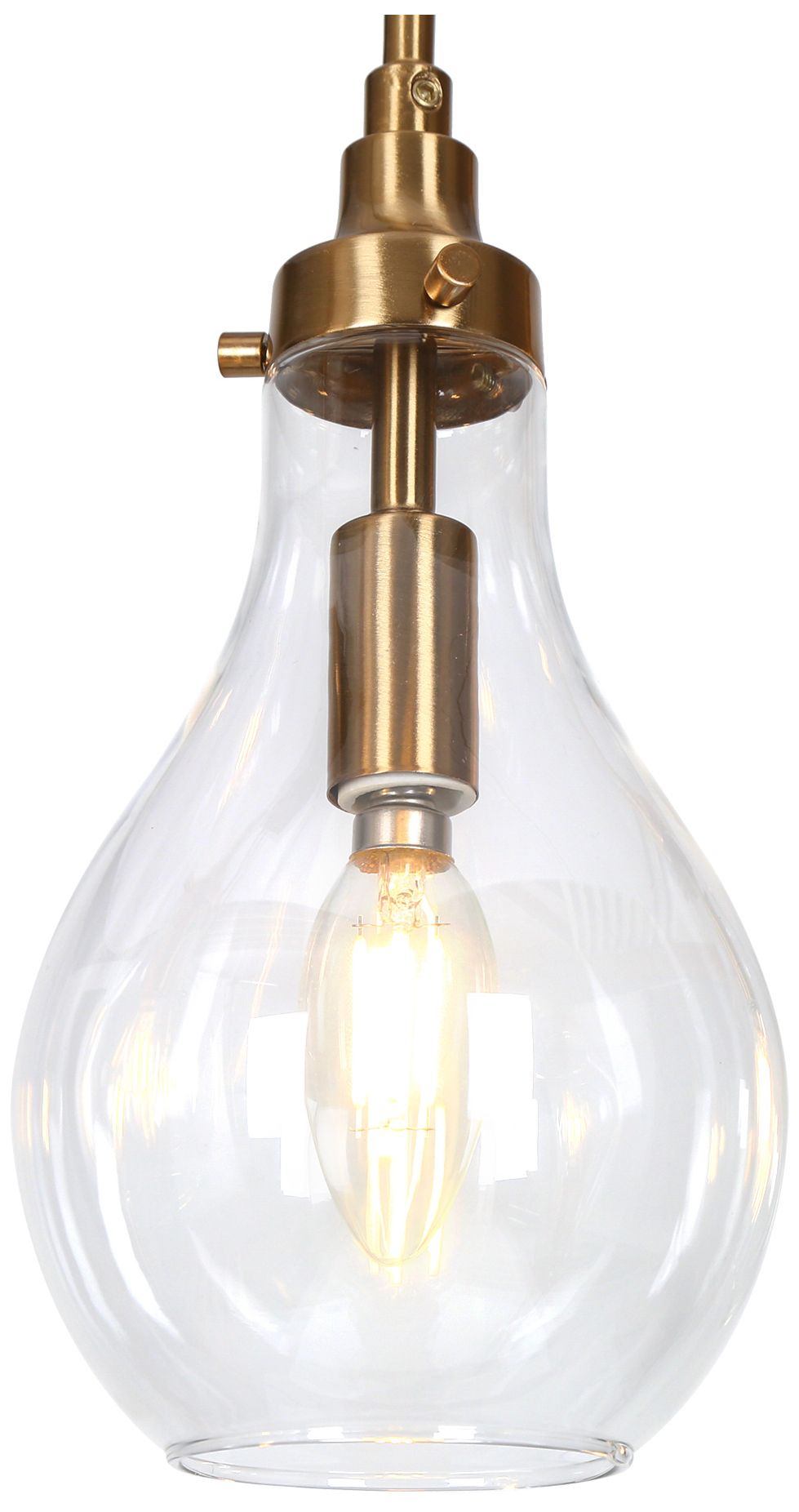 Image 3 5-Lights 31.9"W Linear Matt Black and Plated Brass Chandelier more views