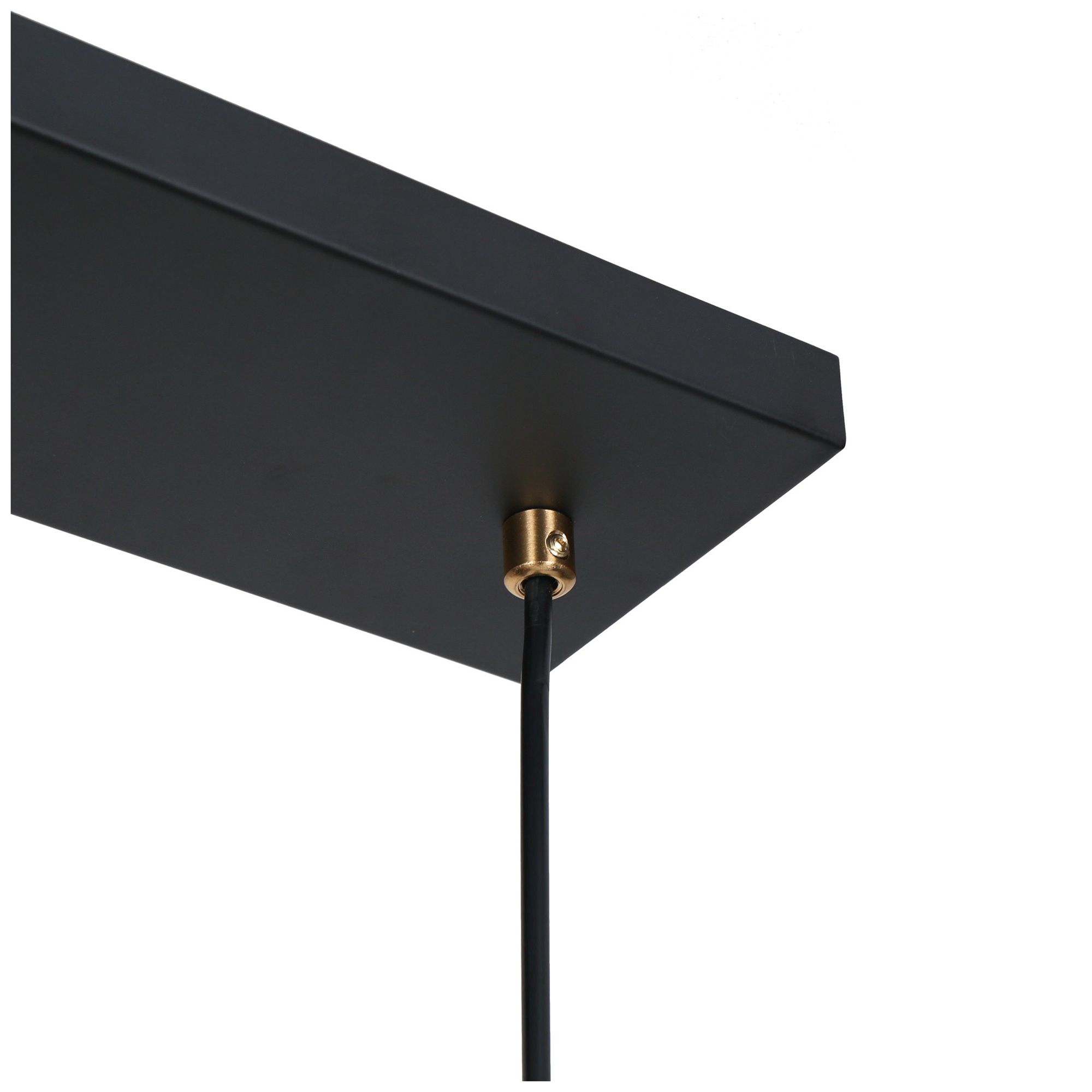 Image 4 5-Lights 31.9"W Linear Matt Black and Plated Brass Chandelier more views