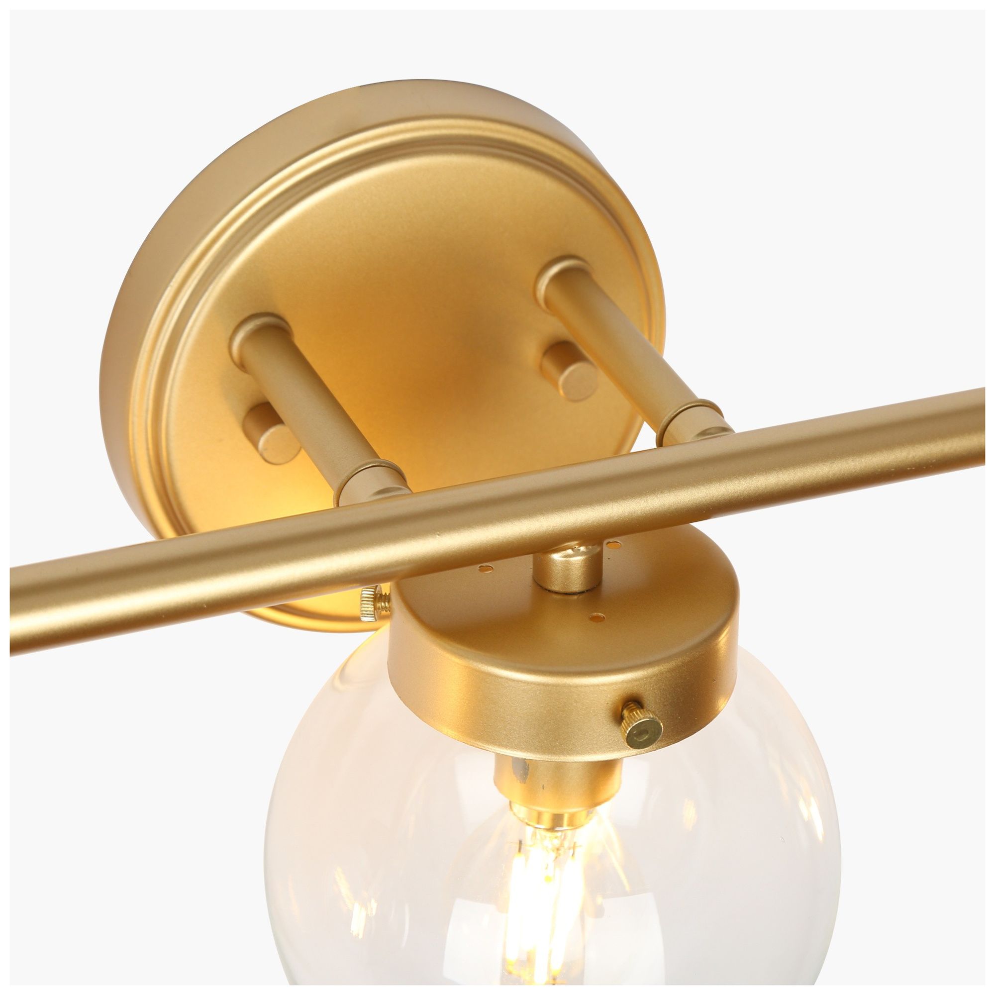 Image 2 5-Lights 34.3"W Globe Gold Wall Lamp more views