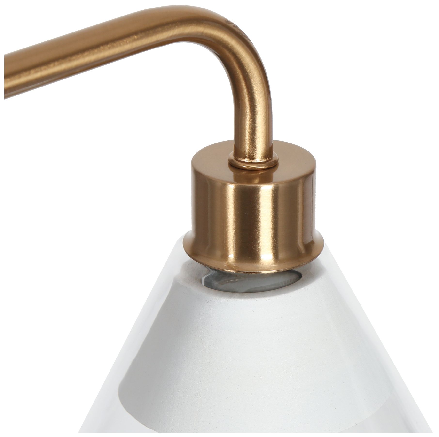 Image 2 5-Lights 35.4"W Brushed White and Electroplated Copper Chandelier more views