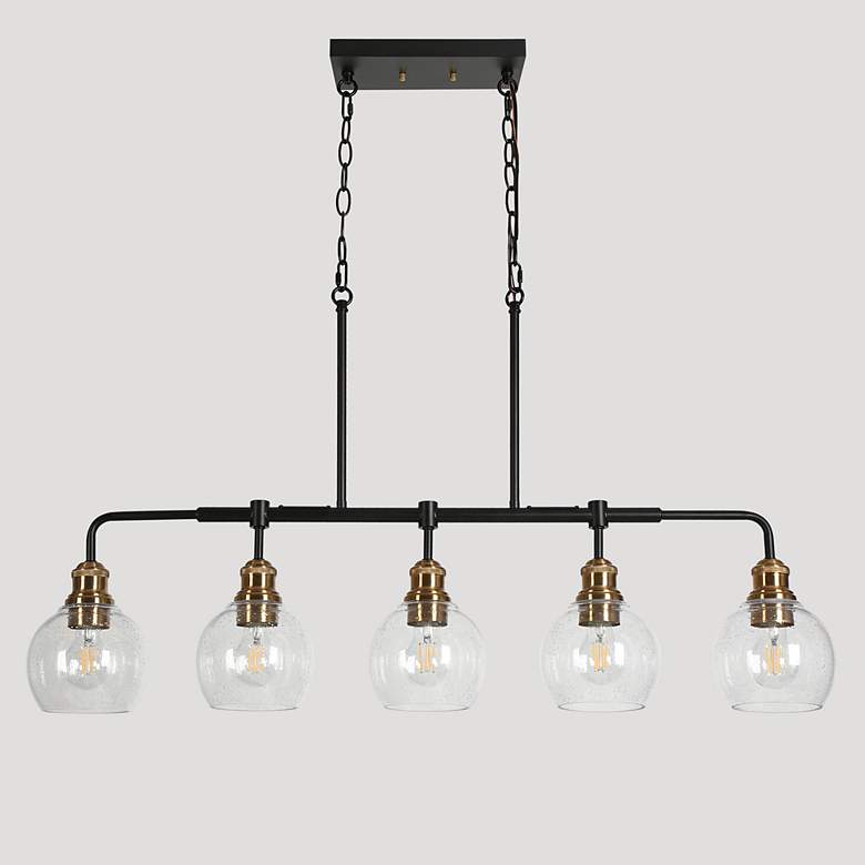 Image 1 5-Lights 39"W Island Pendant Light Chandelier