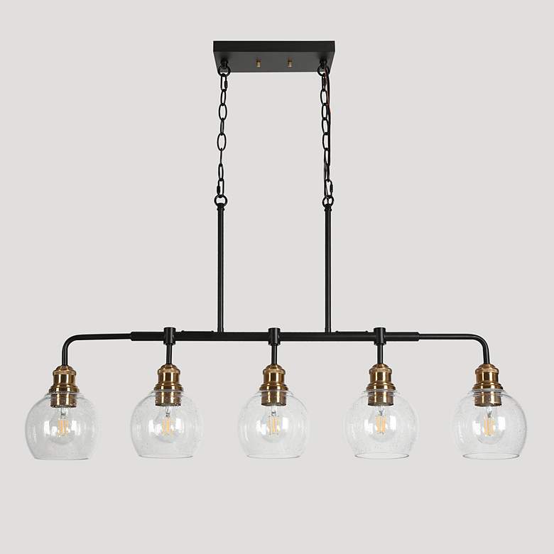 Image 3 5-Lights 39"W Island Pendant Light Chandelier more views