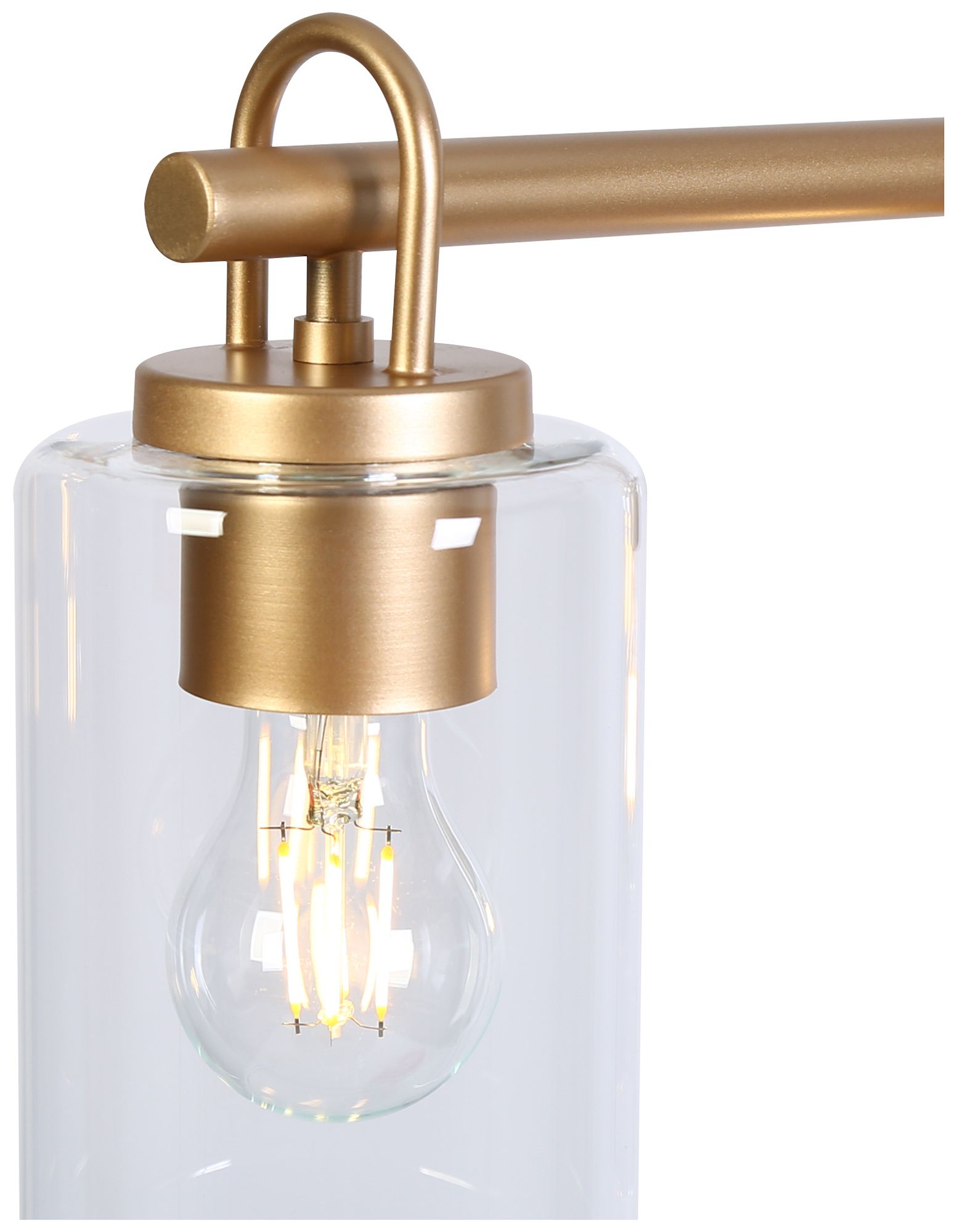 Image 3 5-Lights 41.3"W Linear Metallic Gold Chandeliers more views