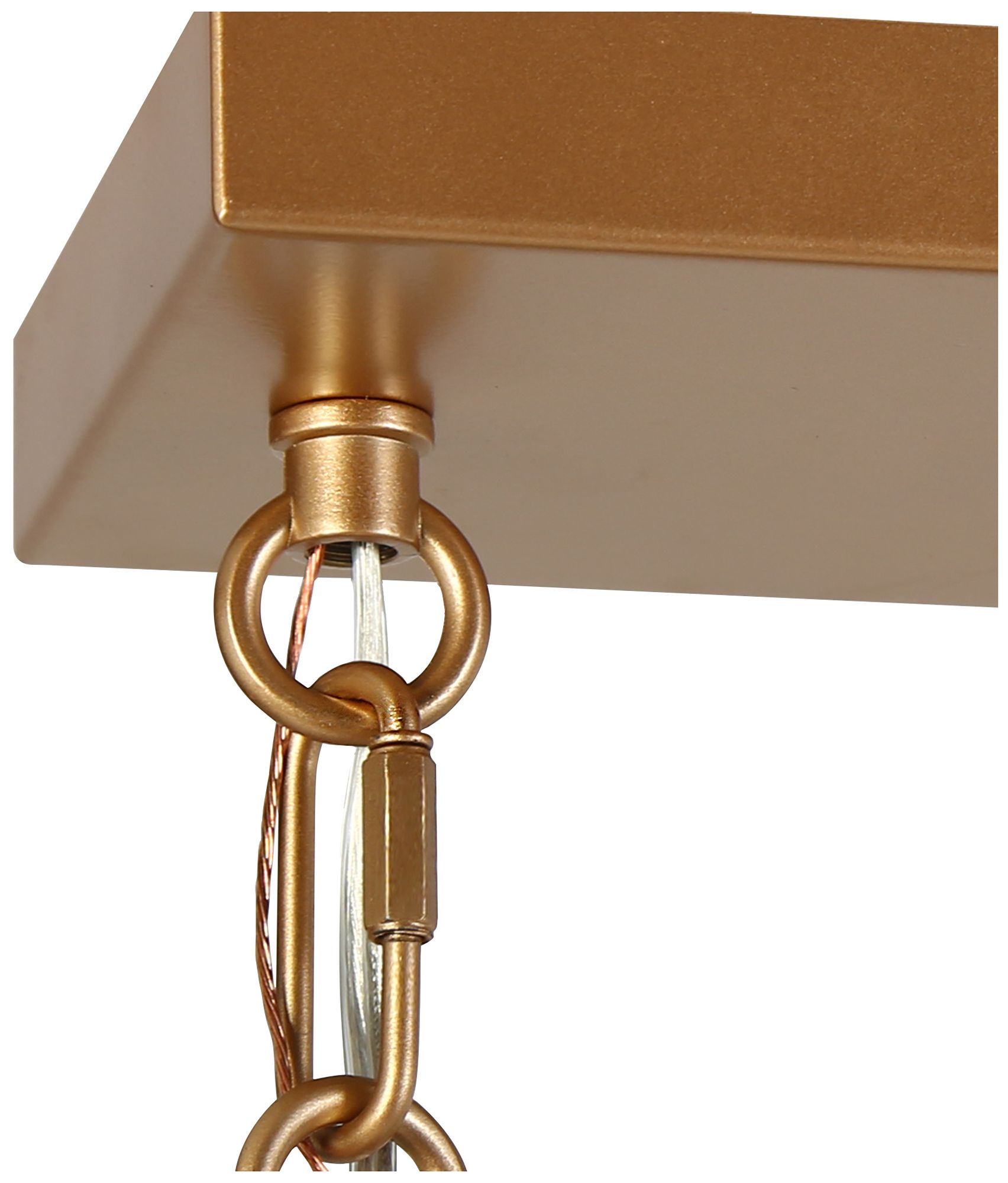 Image 2 5-Lights 49.2"W Linear Metallic Gold and Matt Black Chandeliers more views