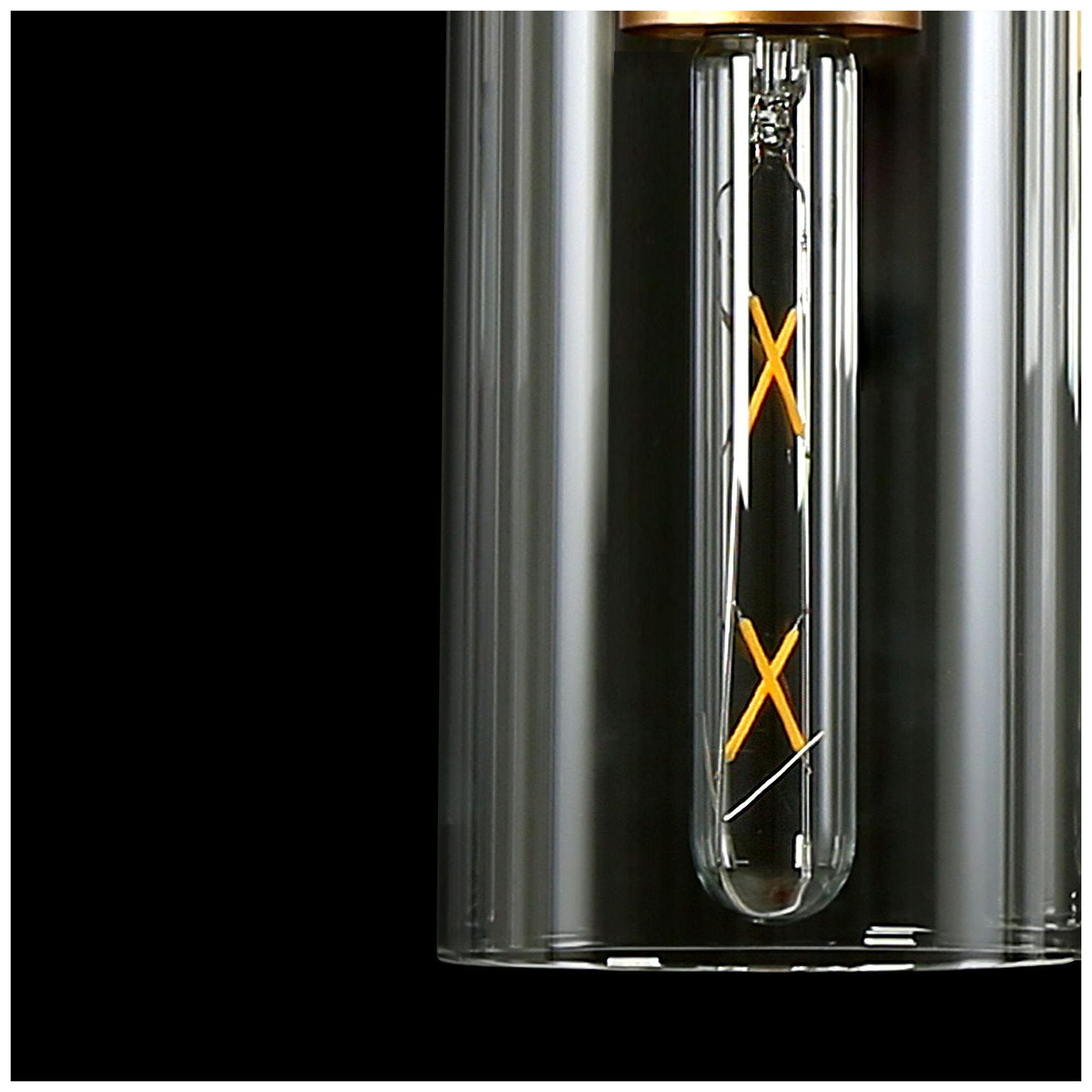 Image 3 5-Lights 49.2"W Linear Metallic Gold and Matt Black Chandeliers more views