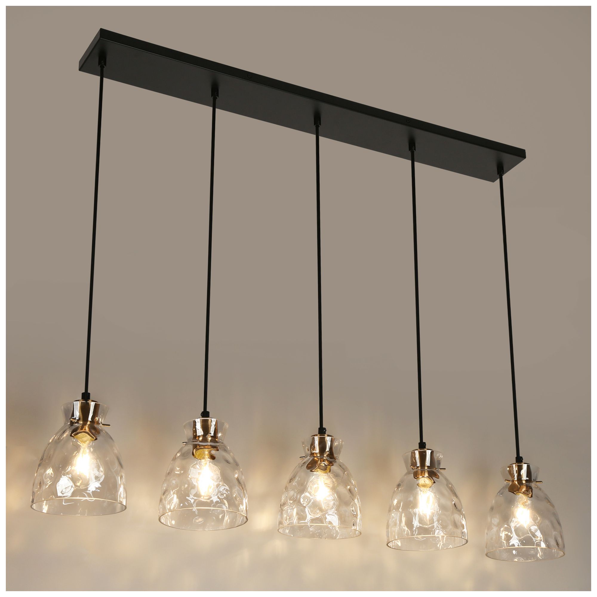 Image 3 5-Lights Large Linear Island Pendant Light Chandelier more views