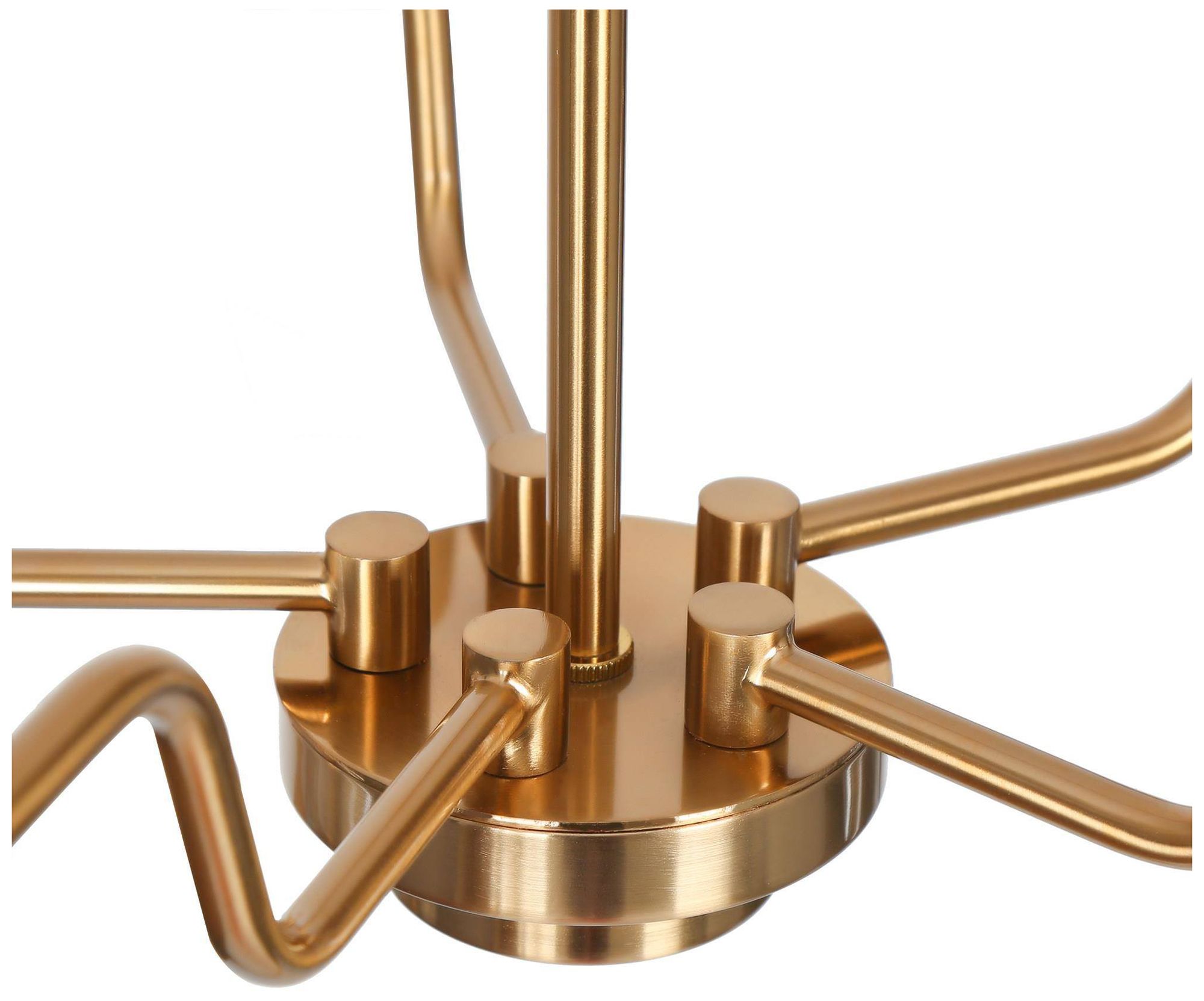 Image 6 5-Lights Modern Glam Curved Arm Ring Chandelier Electroplating Copper more views