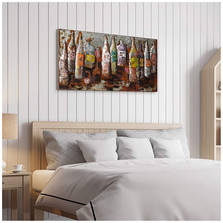 Image 4 5 O'Clock" Mixed Media Iron Hand Painted Dimensional Wall Art more views