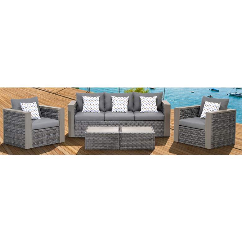 Image 1 5-Piece Andre Wicker Patio Set