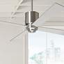 50" Modern Fan Lapa Bright Nickel Ceiling Fan with Wall Control