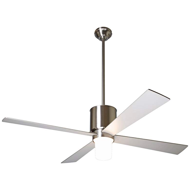 Image 2 50" Modern Fan Lapa Bright Nickel LED Ceiling Fan with Wall Control